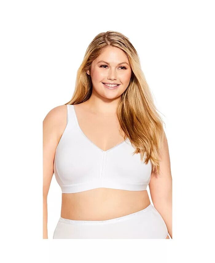 

Женский бюстгальтер больших размеров из хлопка AVENUE, белый