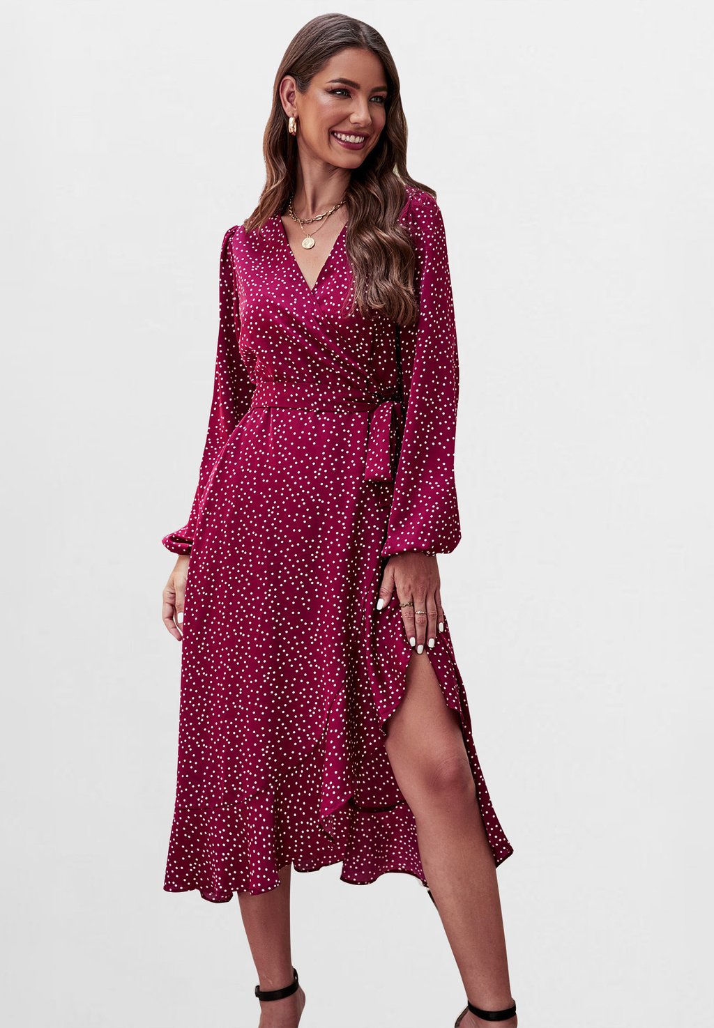 

Элегантное платье FS Collection, темно-красный