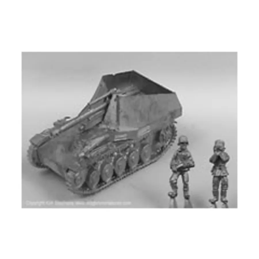 

105-мм САУ Wespe с экипажем, WWII Command Decision Miniatures - Germany - Artillery, AA's, AFV's, & AT's (15mm) (Old Glory)