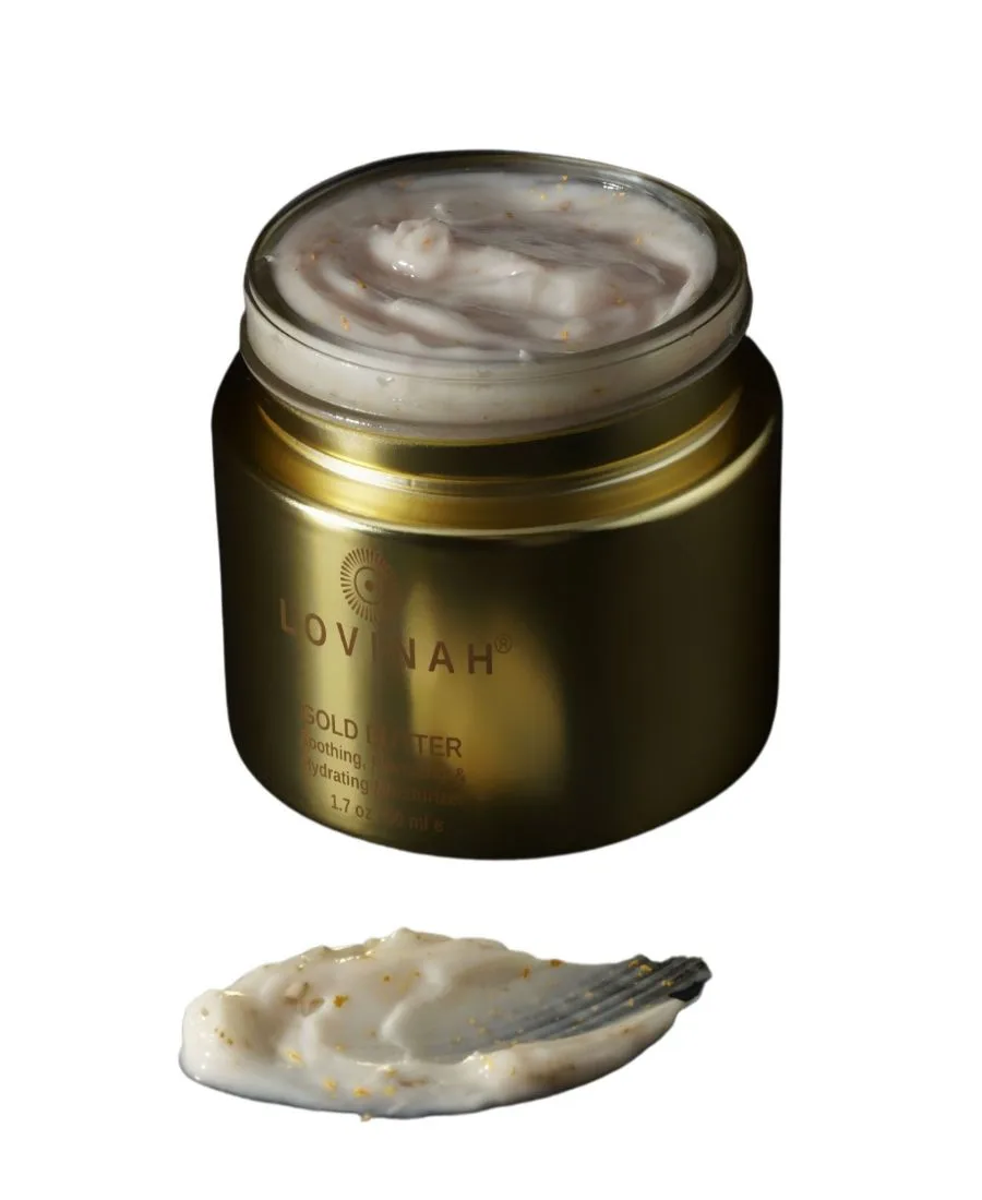 Крем для лица Lovinah Skincare — Увлажняющий успокаивающий для восстановления защитного барьера кожи с золотым маслом — фото 4