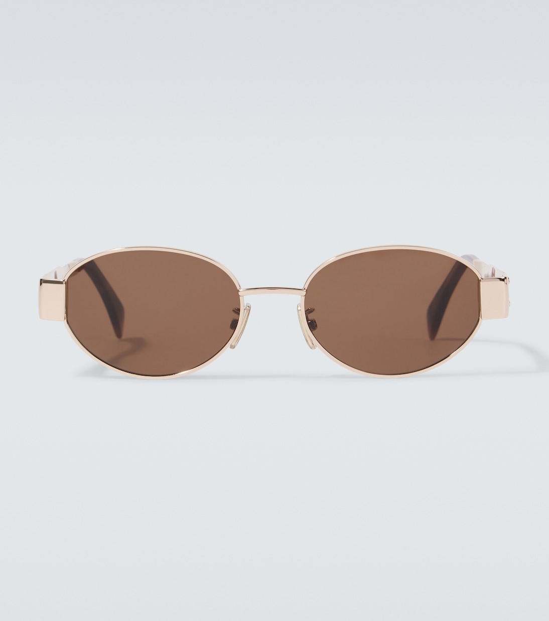 

Триумф Metal 01 овальные солнцезащитные очки Celine Eyewear, желтый