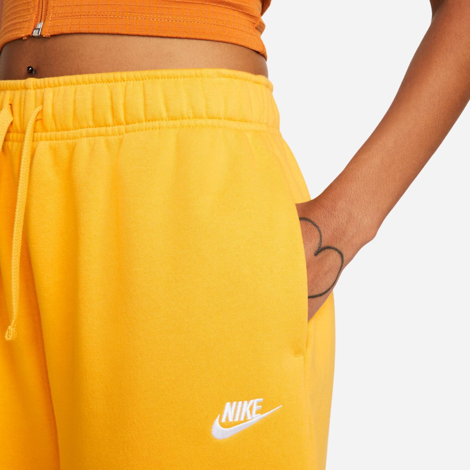 Женские флисовые спортивные штаны большого размера Nike Sportswear Club Nike, черный — фото 3
