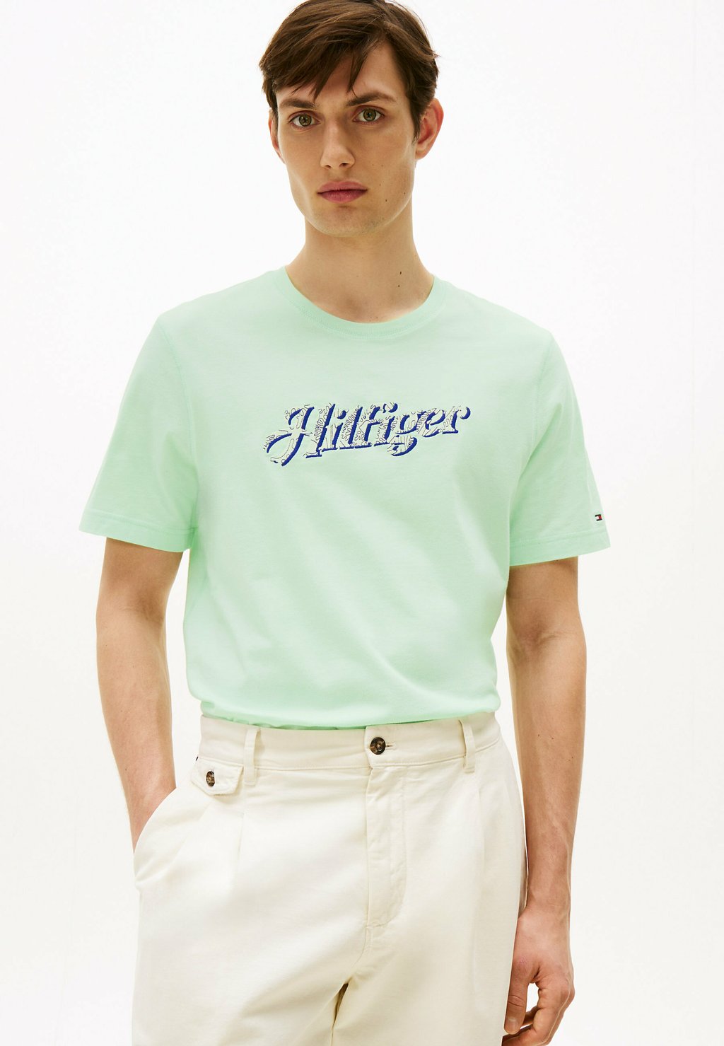 

Футболка с принтом LOGO CREW NECK Tommy Hilfiger, светло-зеленый