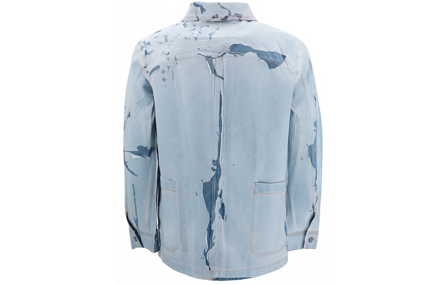 DIESEL Джинсовая куртка мужская светло-голубая, Light Blue — фото 4