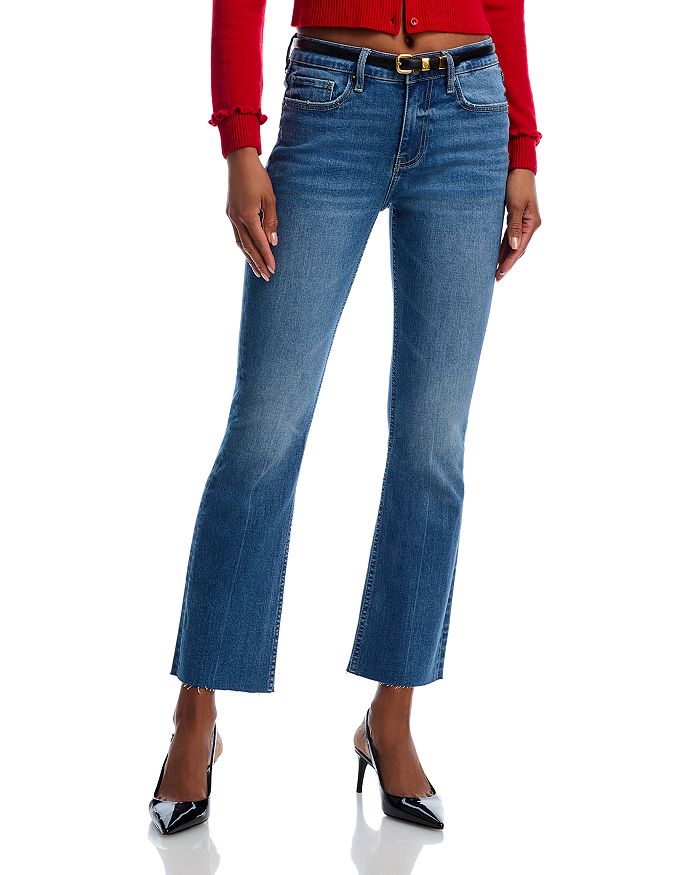 

Джинсы Bootcut средней посадки Crop в цвете индиго AQUA, синий