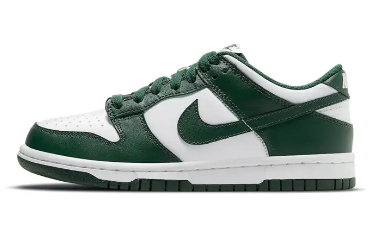 

Кроссовки для скейтбординга Nike Dunk Low, белый/зеленый