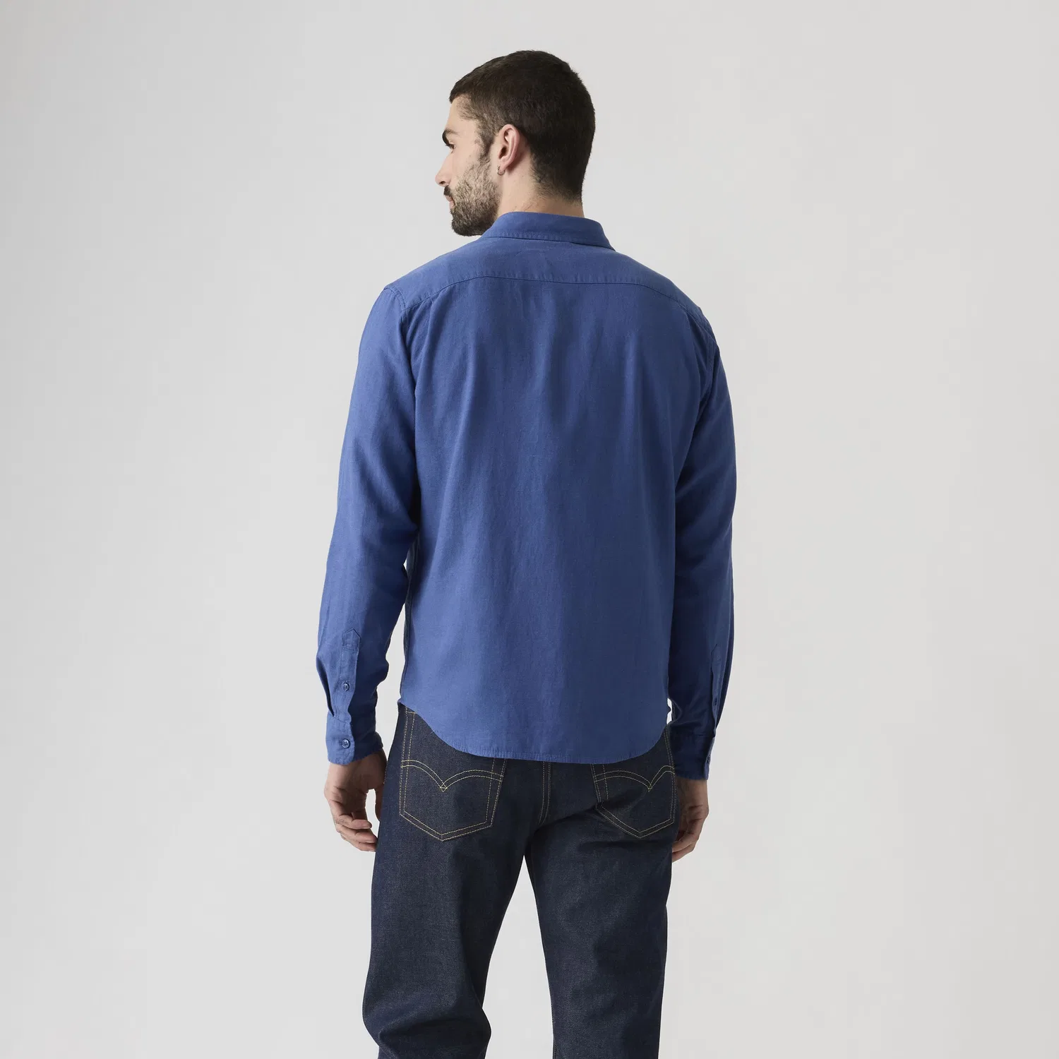 Рубашка Sunset с одним карманом, стандартного кроя, из хлопка и льна Levi's, Blue — фото 4