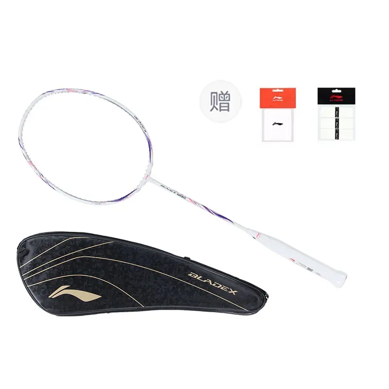 

LINING Blade Shadow 600 full carbon бадминтонная ракетка атакующего типа с утяжеленной головкой, жестким стержнем professional 675mm white