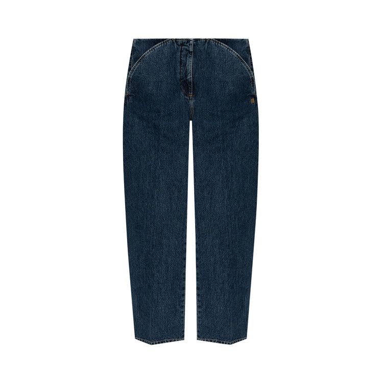 

Джинсы Givenchy 4G Embroidered Straight-Leg Jeans, Medium Blue