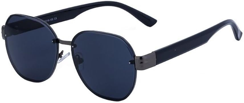 

Женские солнцезащитные очки без оправы круглой формы, роскошные винтажные солнцезащитные очки неправильной формы для мужчин, металлические оправы, очки с защитой от УФ-излучения UV400 TYUVIVO, C3blackgray