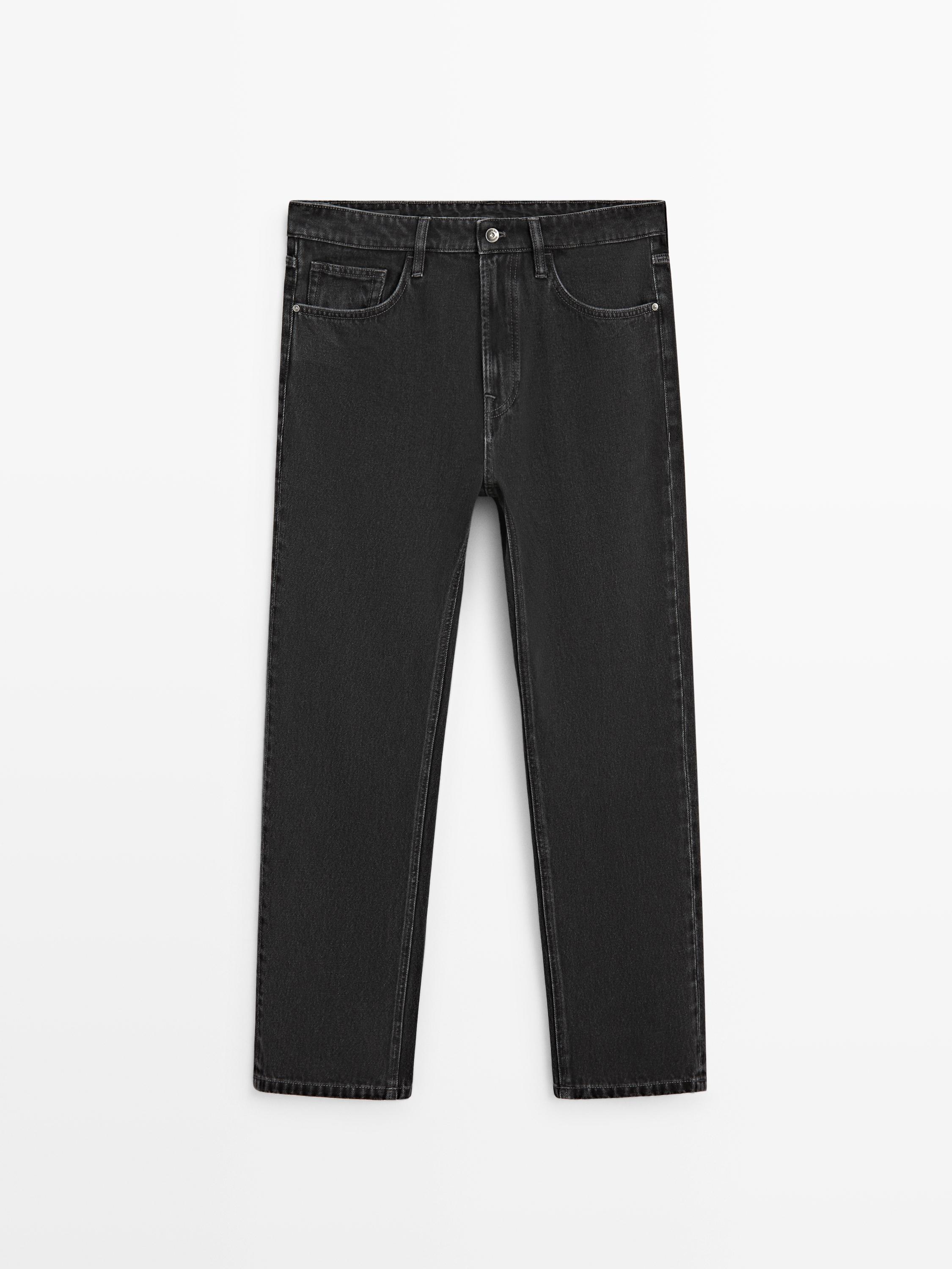 Джинсы зауженного к низу кроя Massimo Dutti, charcoal — фото 2