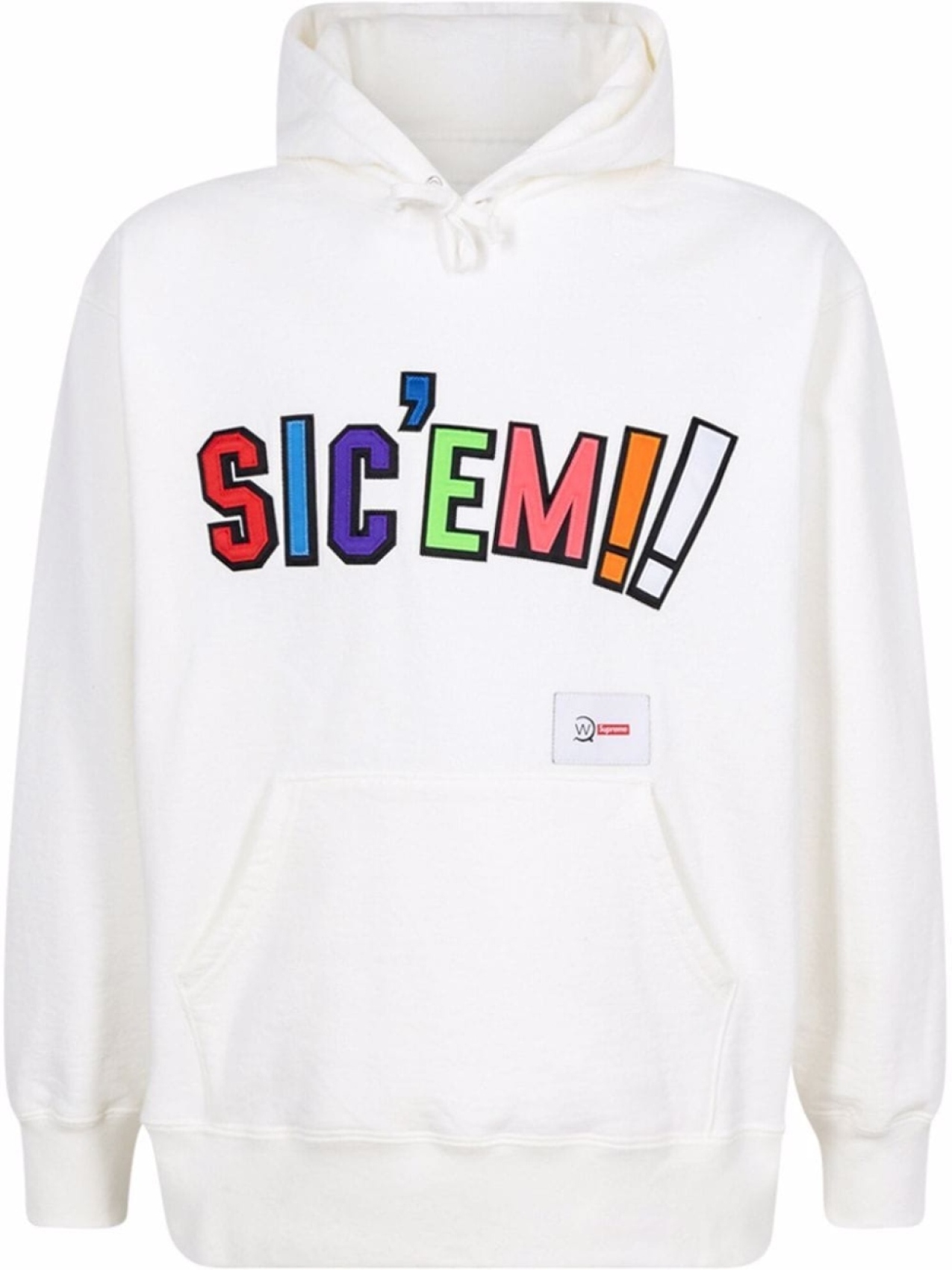 

Худи Sic'em! из коллаборации с WTAPS Supreme, белый