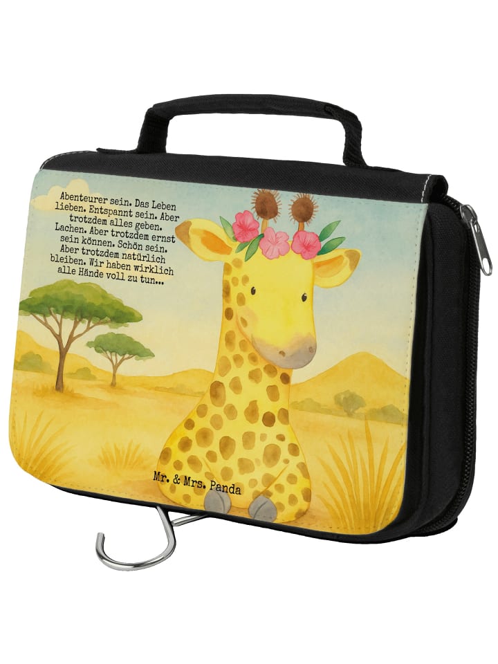 

Mr. & Mrs. Panda Косметичка с дизайном в виде жирафа и цветочного венка... белого цвета
