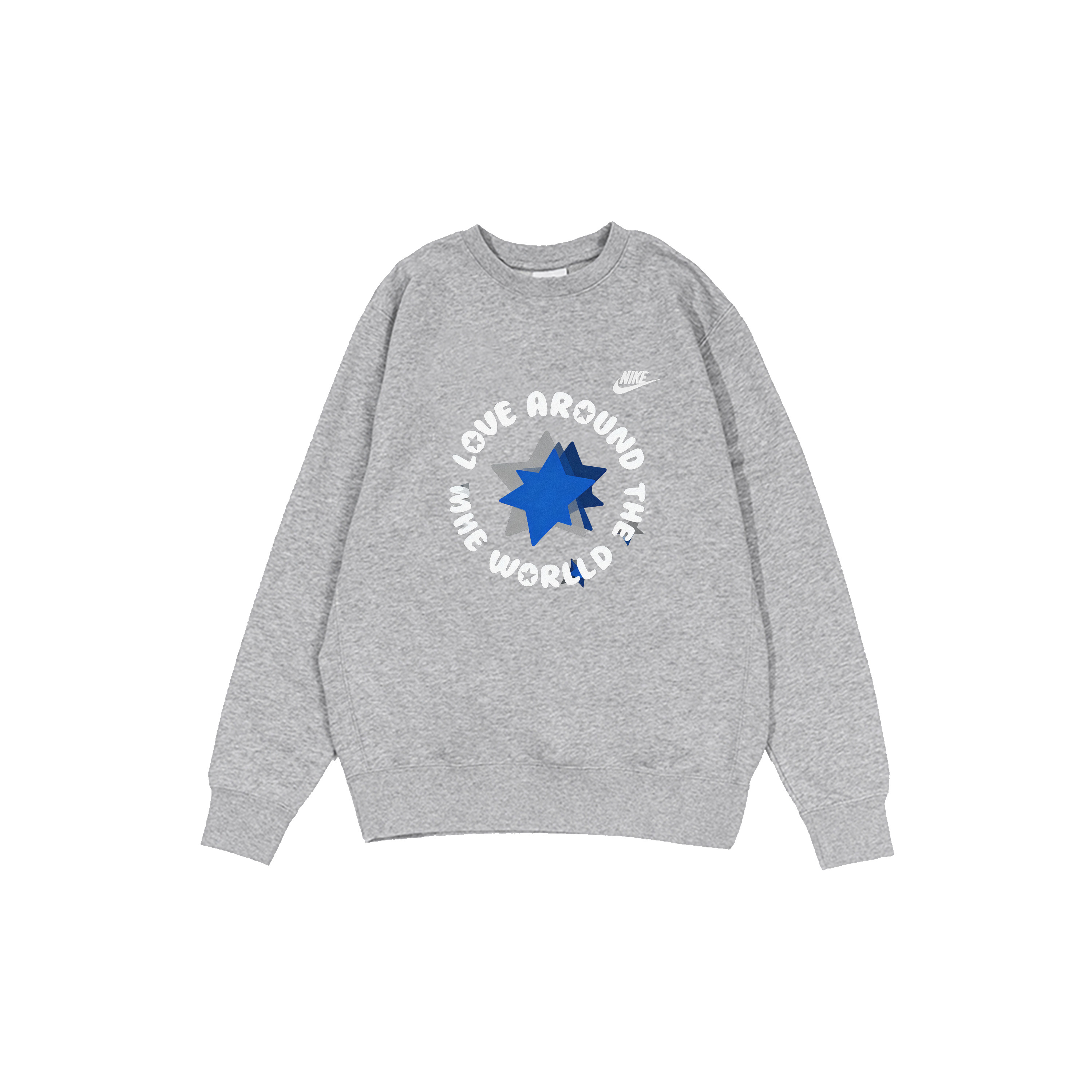 

Nike Мужская толстовка серого цвета с круглым вырезом, средней толщины, стандартного размера