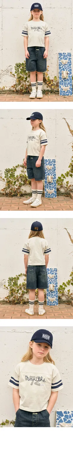 Детская футболка Marithé Kids Enfant Football, светло-бежевая — фото 3