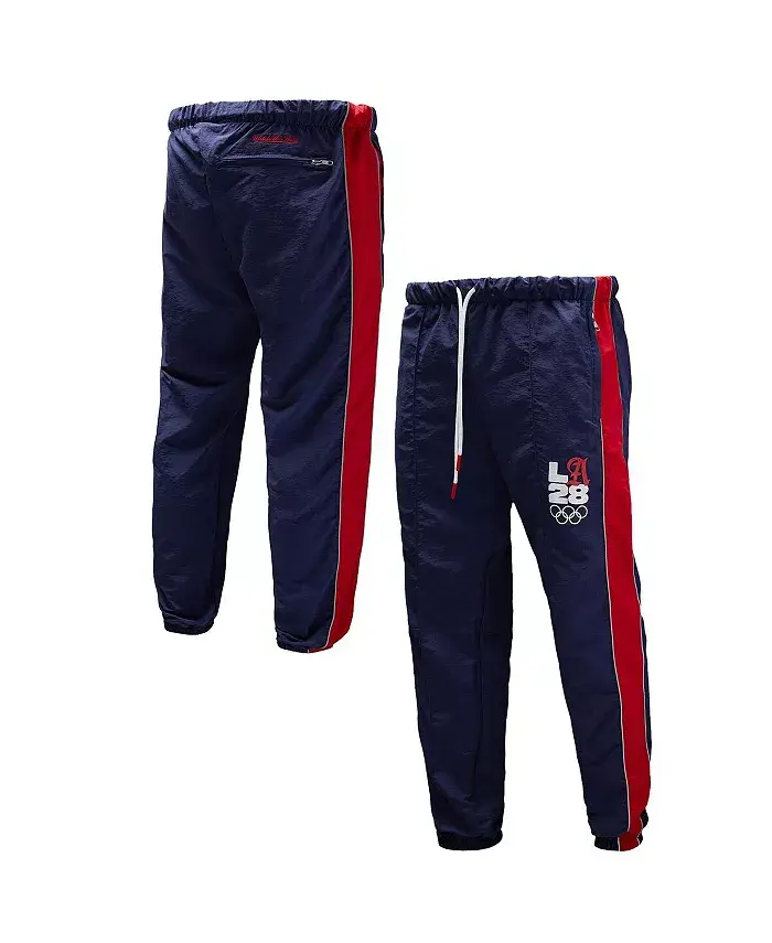 

Мужские ветрозащитные брюки LA28 в цвете navy Mitchell & Ness