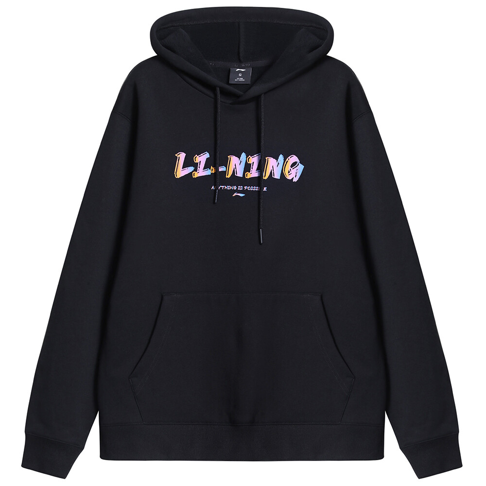 

Толстовка унисекс черная Lining, черный
