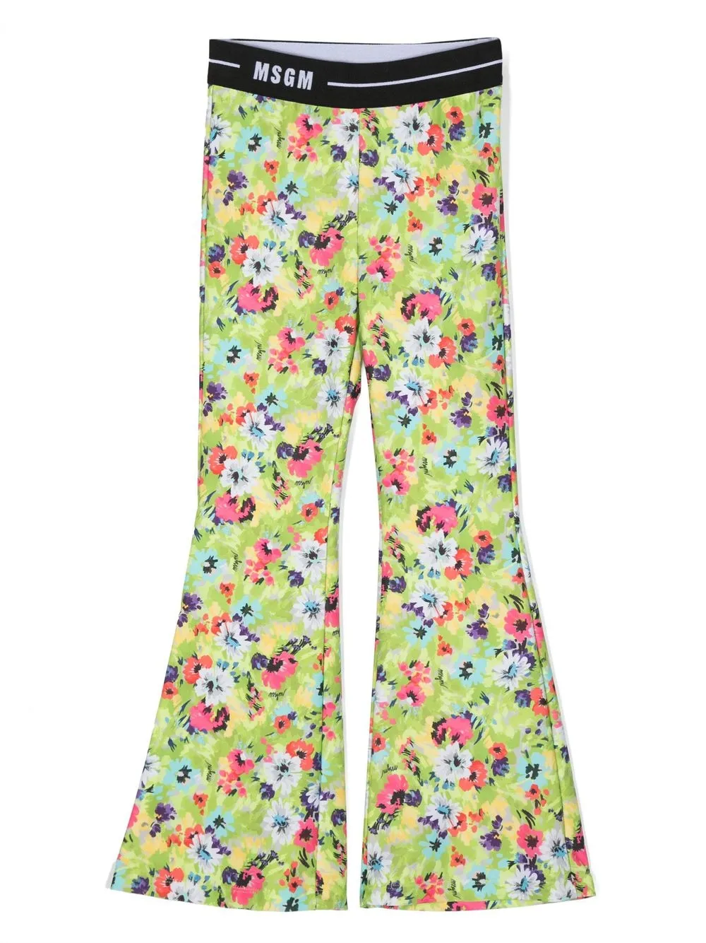 

Расклешенные леггинсы с логотипом MSGM Kids, зеленый