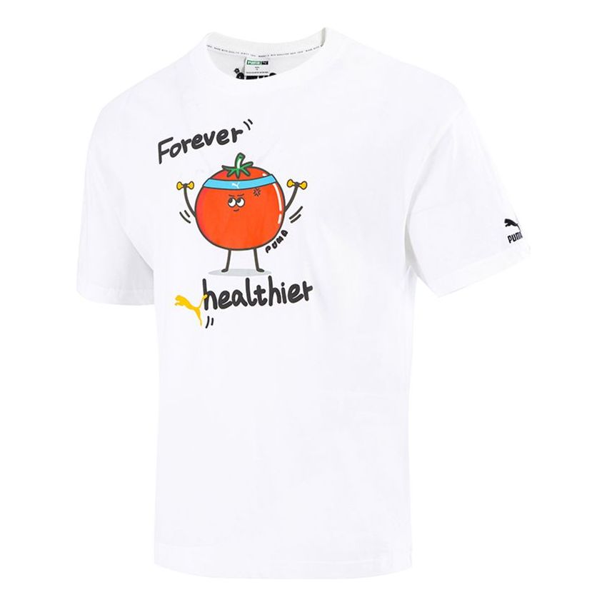 

Футболка Men's PUMA Funny Printing Sports Round Neck Short Sleeve White 533104-02