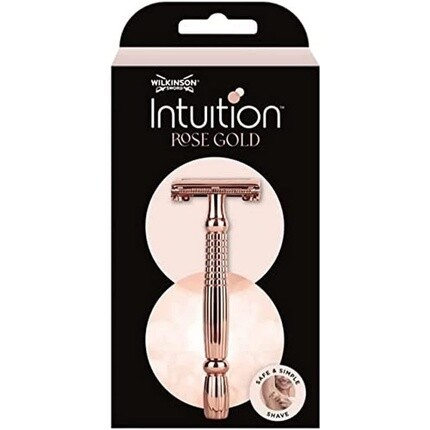 

Безопасная бритва Intuition розового золота с 10 лезвиями, Wilkinson Sword