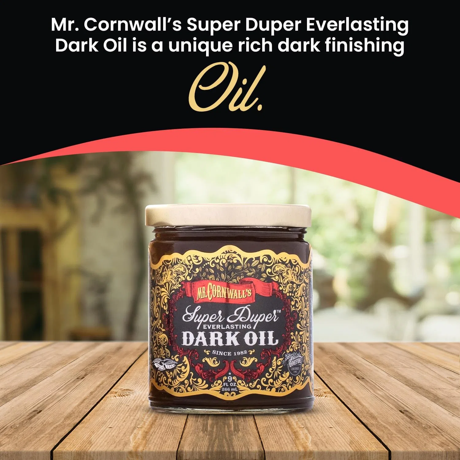 Масло для темного дерева «Mr. Cornwall's Super Duper Everlasting Dark» от Odie's, 266 мл Odie'S — фото 2