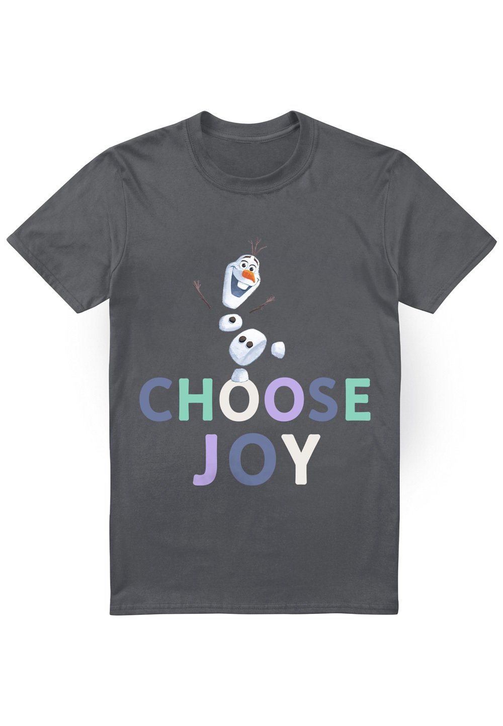 

Футболка с принтом FROZEN CHOOSE WITH OLAF Disney, антрацит
