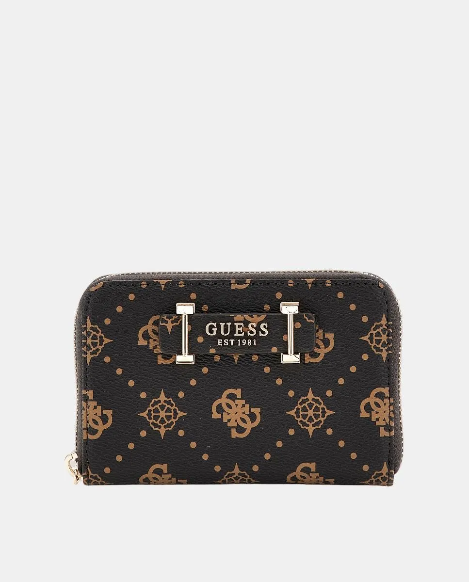 

Средний кошелек на молнии Guess, темно-коричневый