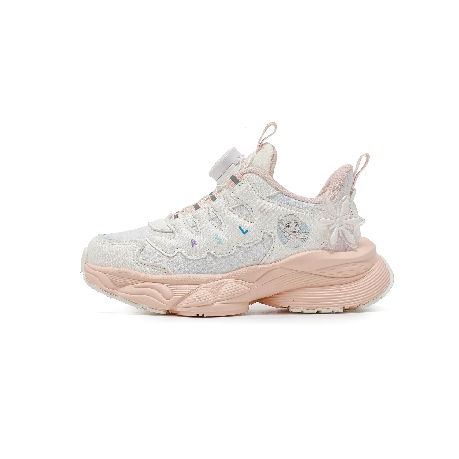 Детские беговые кроссовки Frozen Disney, Light Gray Pink[Waterproof Leather Upper]