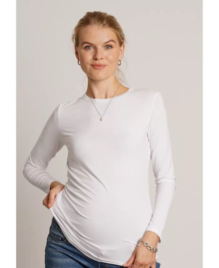 

Футболка с длинными рукавами для беременных Liv NOM Maternity, белый