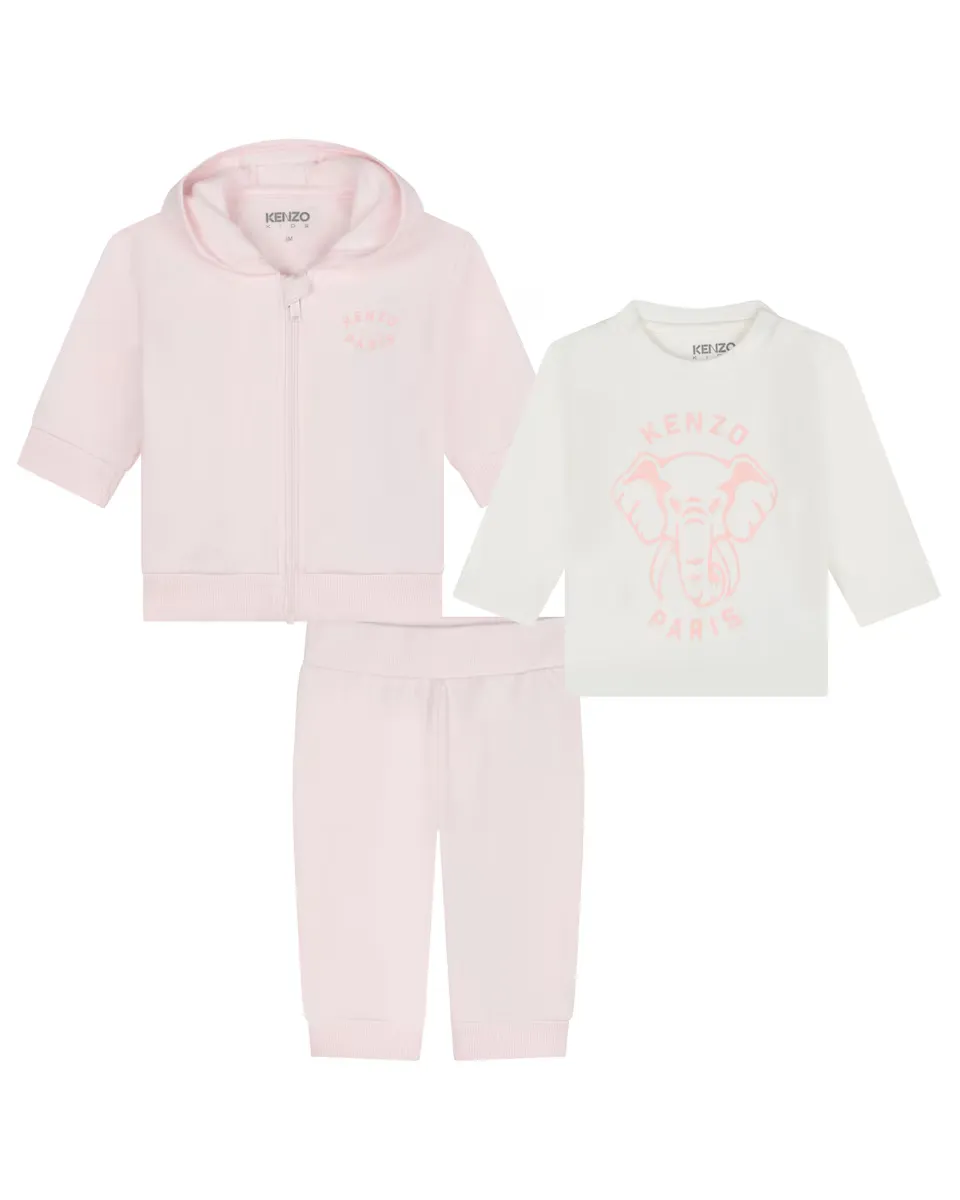 

Комплект детского спортивного костюма и футболки Kenzo Kids, розовый