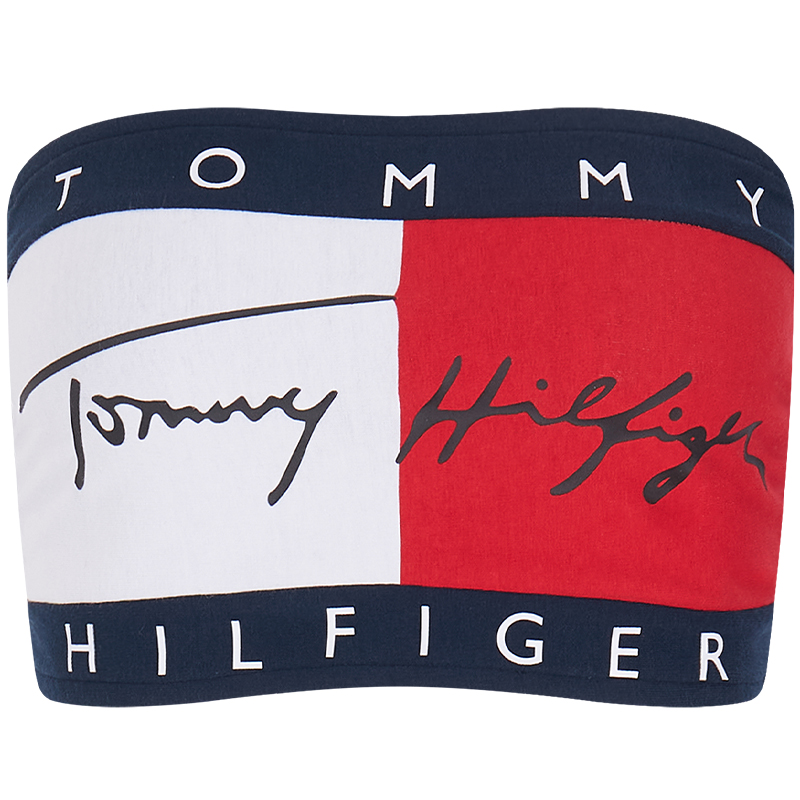 

Tommy Hilfiger Топ без бретелей женский белый красный navy blue C1G