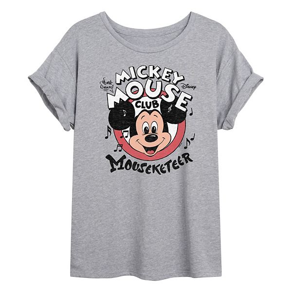 

Футболка Mickey Mouse Club Mouseketeer оверсайз Disney, Heather Gray