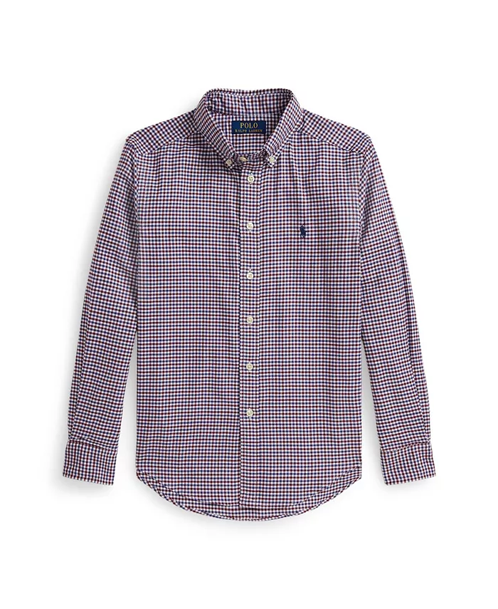 

Рубашка из парусины в клетку Gingham для больших мальчиков Polo Ralph Lauren, мультиколор