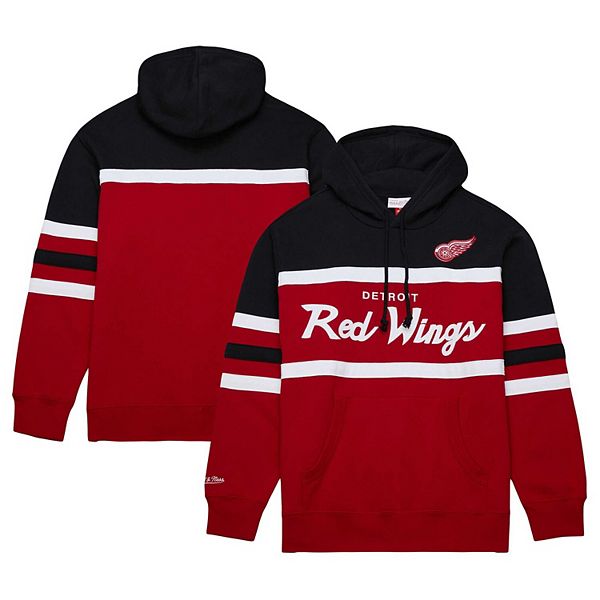 

Толстовка с капюшоном мужская red/black detroit red wings head coach Mitchell & Ness, Черный, Толстовка с капюшоном мужская red/black detroit red wings head coach Mitchell & Ness