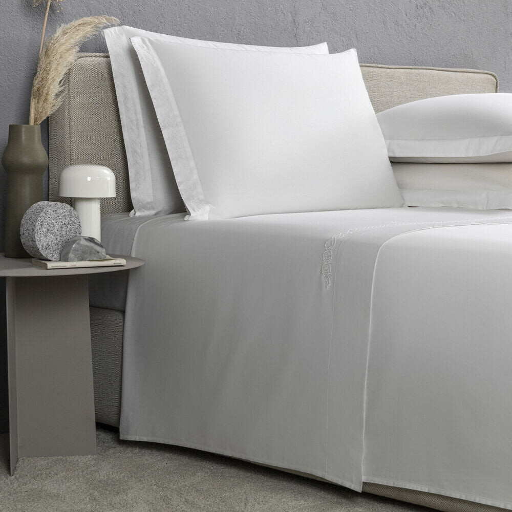 

Комплект простыней с вышивкой Frette Taormina, цвет White