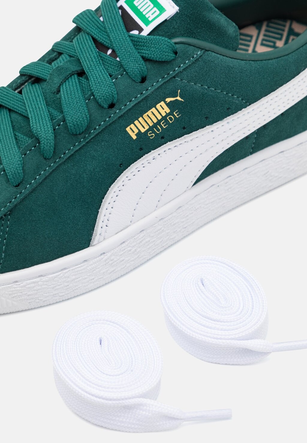Кроссовки на шнуровке SUEDE CLASSIC UNISEX Puma, темно-зеленый — фото 3