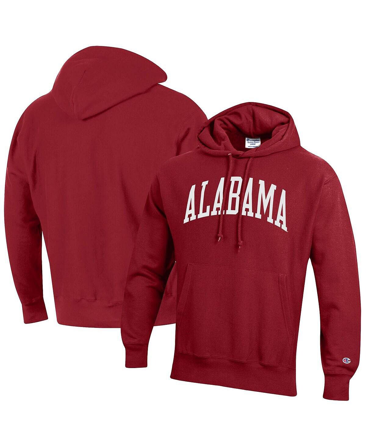

Мужской пуловер с капюшоном Crimson Alabama Crimson Tide Team Arch обратного переплетения Champion