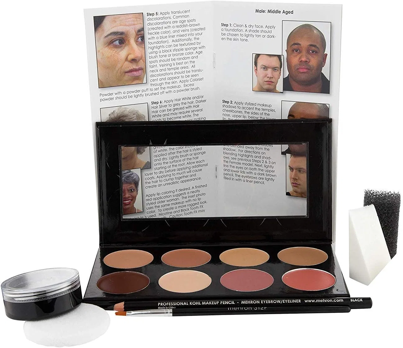 Набор косметики Mehron Mini-Pro Student Makeup Kit, Medium/Olive — фото 2