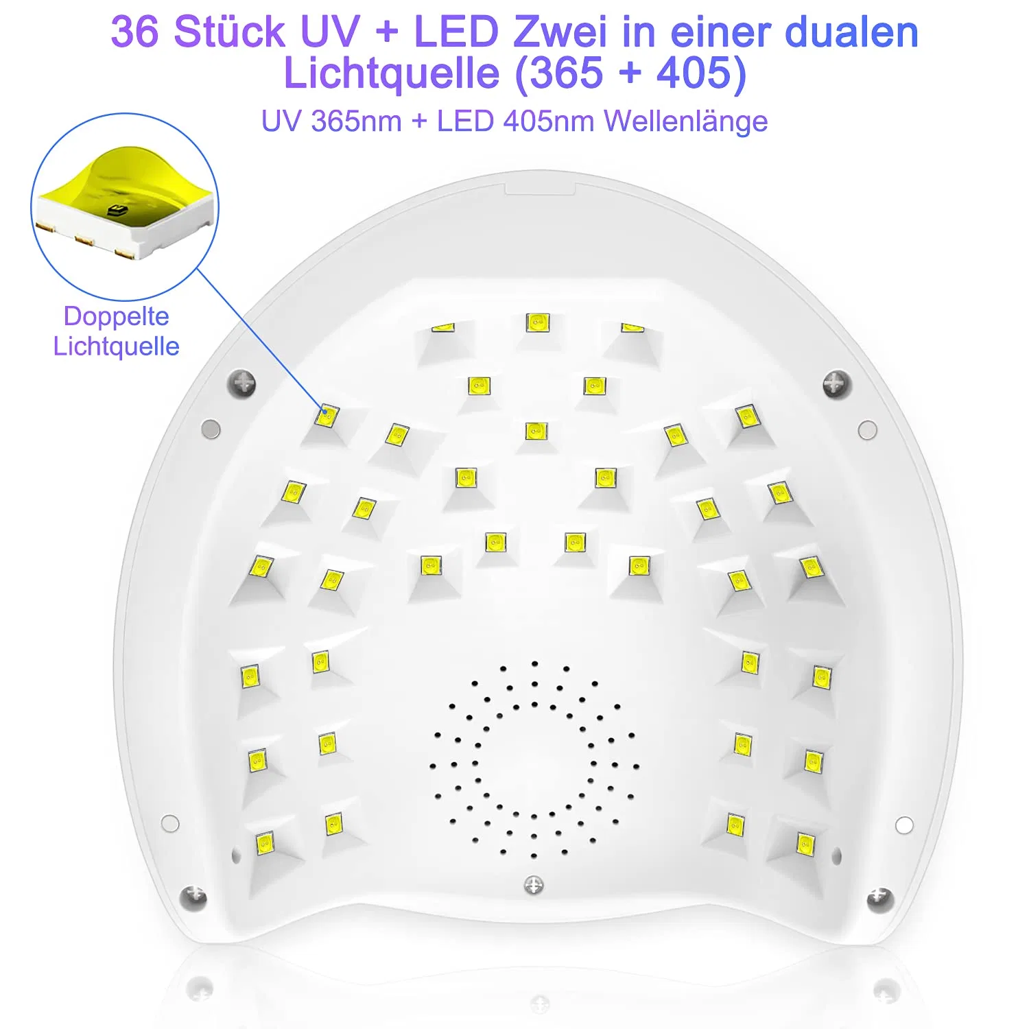 LED UV лампа для ногтей NAILGIRLS 150 Вт Nailgirls, 150W White — фото 2