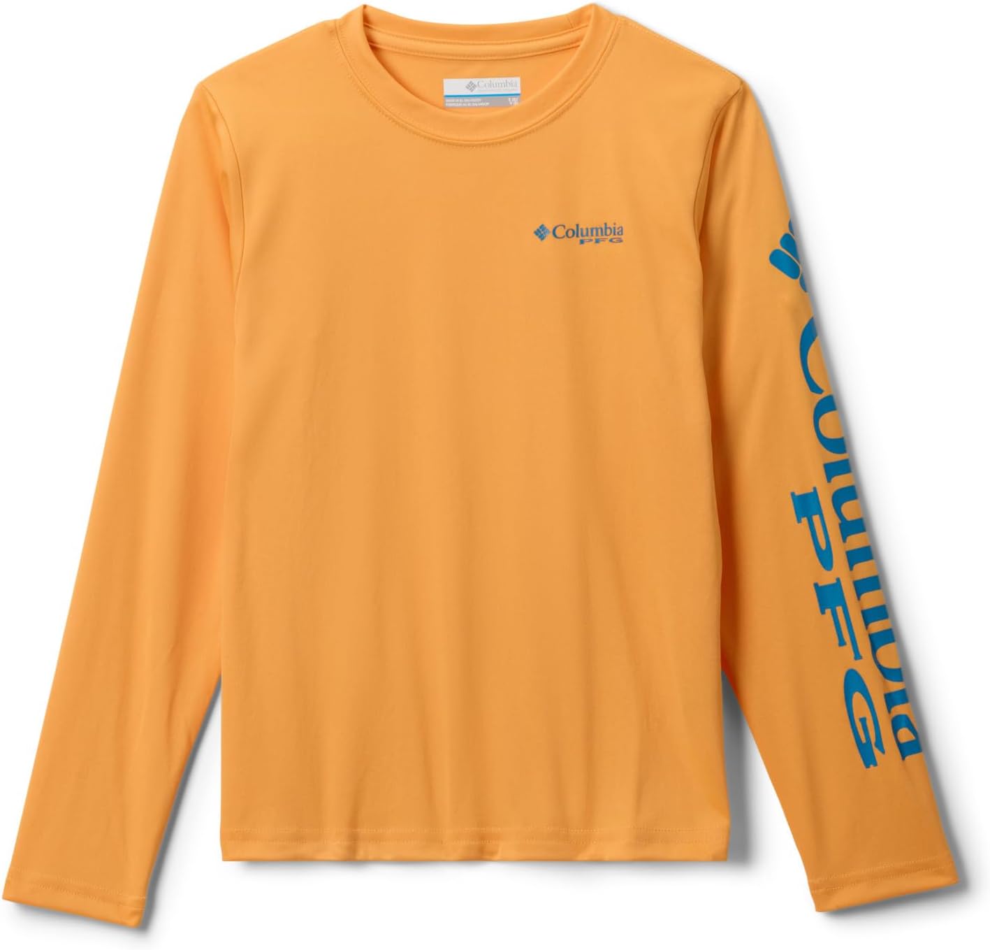 

Columbia Boys' Terminal Tackle футболка с длинным рукавом, Summer Orange/Blue Echo Logo, Оранжевый, Columbia Boys' Terminal Tackle футболка с длинным рукавом, Summer Orange/Blue Echo Logo