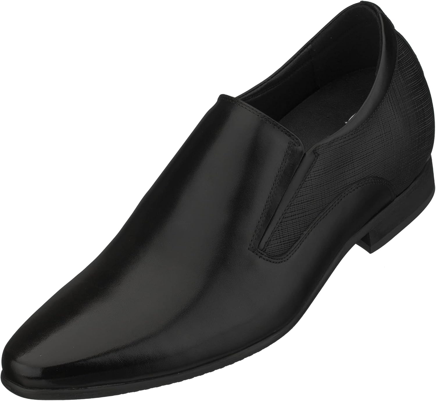 

Мужские невидимые туфли-лифтеры CALTO - черные кожаные формальные лоферы без шнурков - увеличивают рост на 3 дюйма - Y5530 - размер 9 D(M) US No Brand