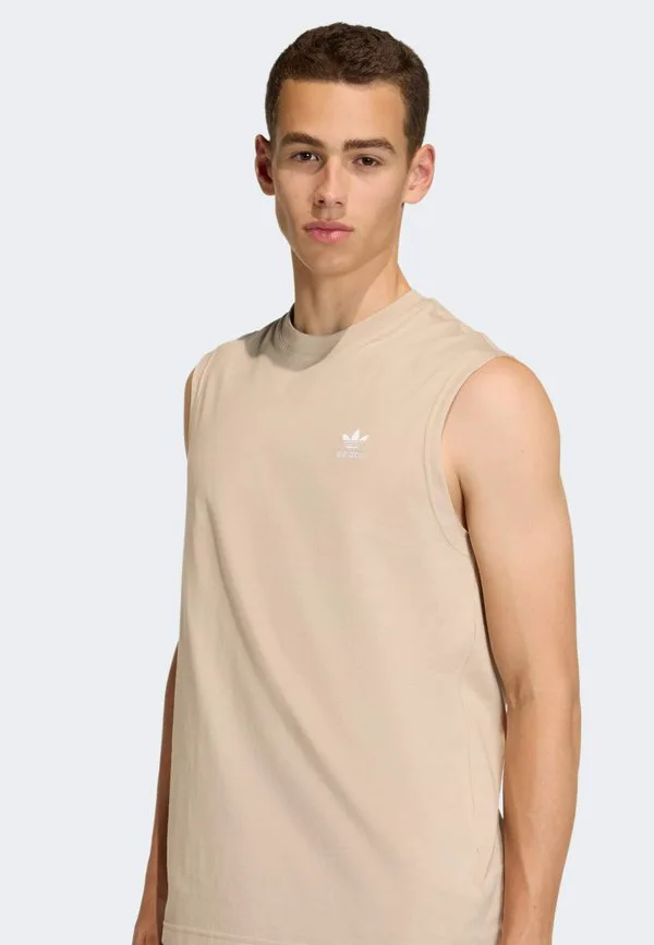 Футболка с трилистником Adidas Originals, Stone Khaki — фото 3