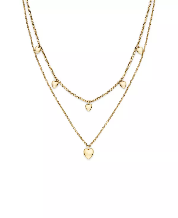 

Миниатюрное ожерелье из нержавеющей стали золотистого оттенка в форме сердца Olivia Burton, gold
