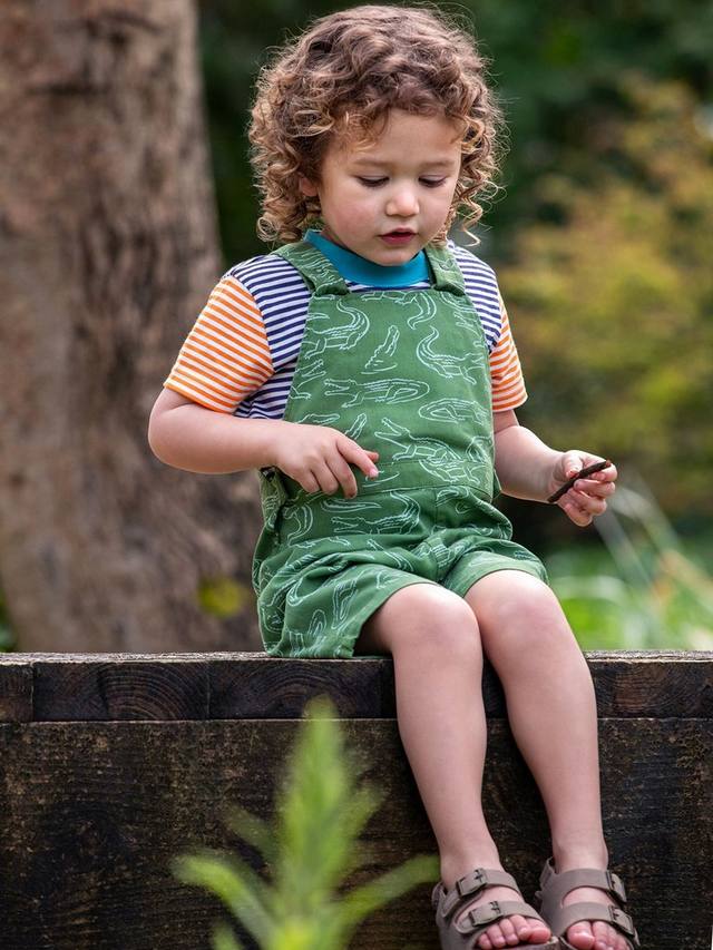 Реверсивный комбинезон из органического хлопка baby rocky Frugi, цвет Croc Time — фото 2