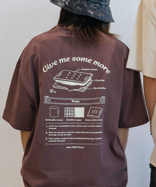 

Футболка хлопковая с принтом S'more, коричневый
