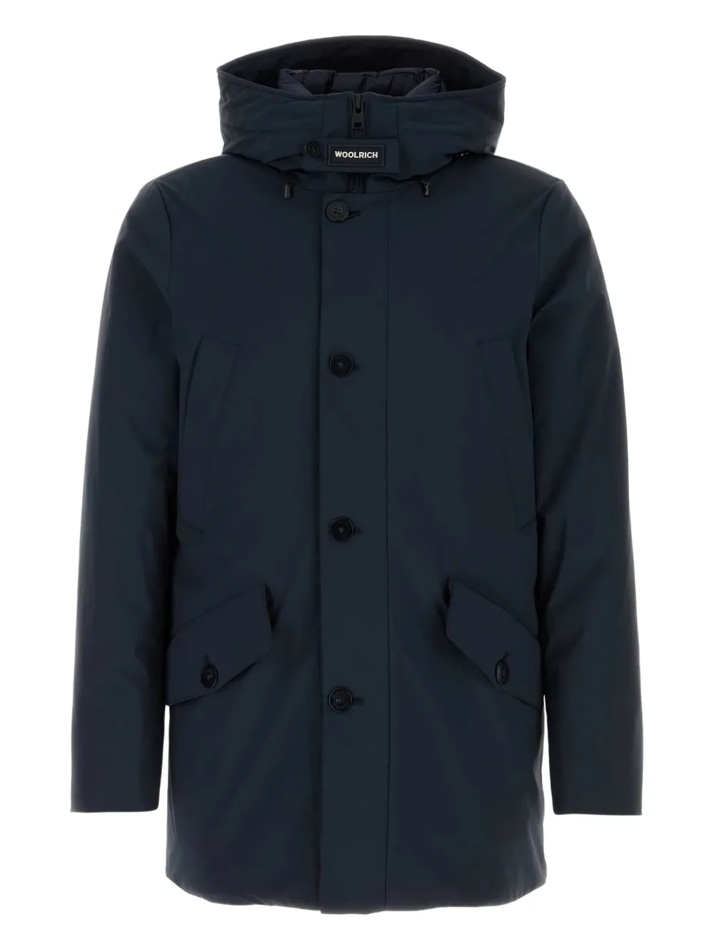 

Пуховик с капюшоном Woolrich, синий