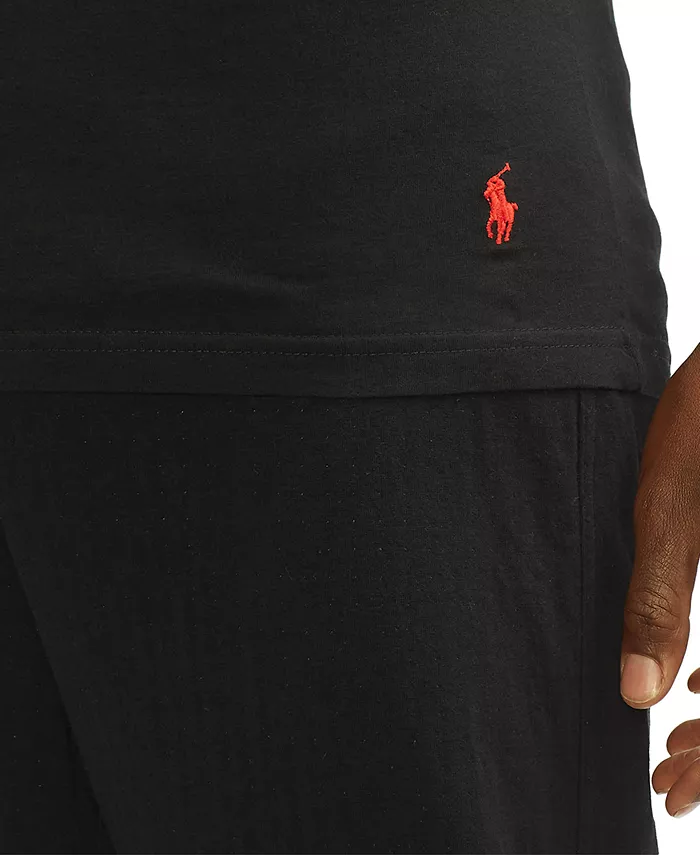 Мужские майки с V-образным вырезом Slim Fit, 3 шт Polo Ralph Lauren, черный — фото 3
