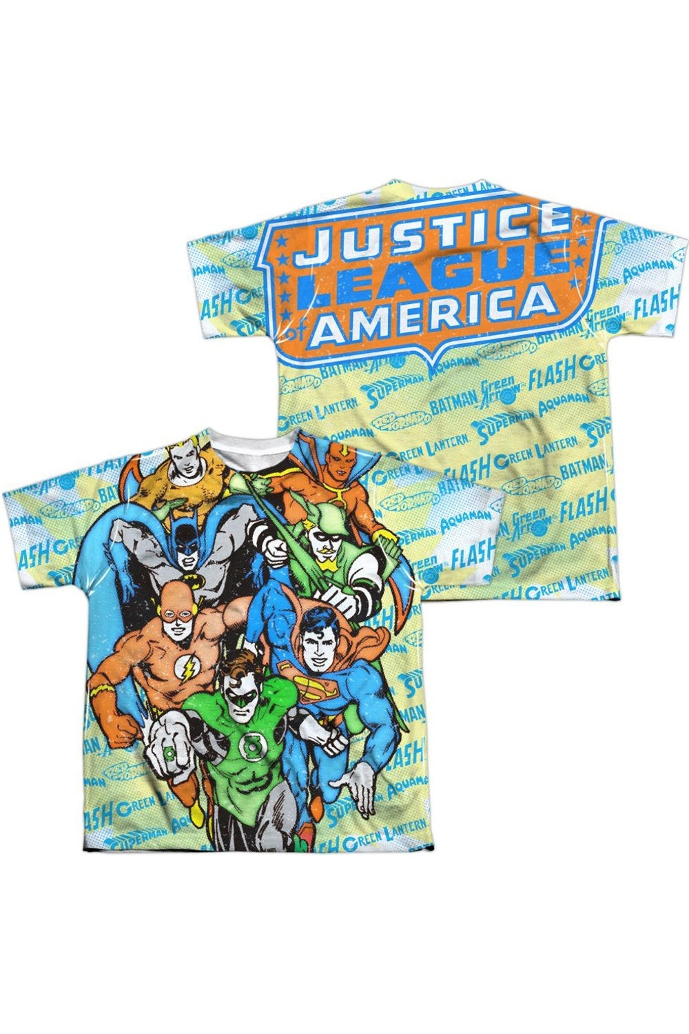 

DC Comics Follow The Leader (принт спереди/сзади) детская футболка с коротким рукавом из полиэстера Gildan, белый