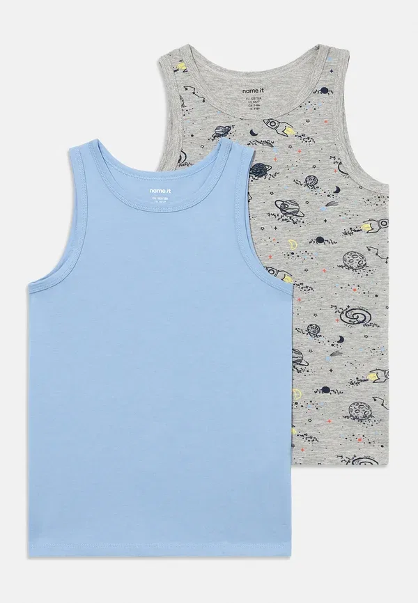 Толстовка Nkmtank space 2 pack top Name It, серый меланж