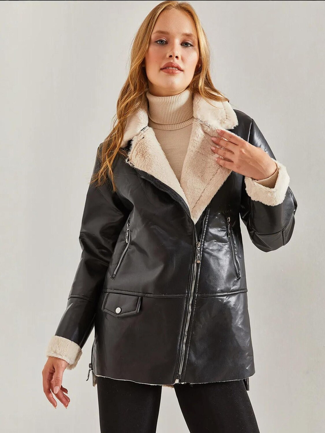 

Bianco Lucci Куртка для межсезонья в черном цвете